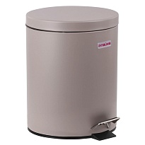 Ведро-контейнер для мусора (урна) с педалью LAIMA Classic, 12 л, серое, матовое, металл, со съемным внутренним ведром в Ангарске
