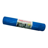 Мешки для мусора 200 л, с завязками, синие, в рулоне 5 шт., ПВД, 45 мкм, 1100х850 мм, Концепция Быта Vitalux, 604934 в Ангарске
