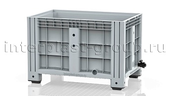 Контейнер iBox сплошной на ножках с краном серый в Ангарске