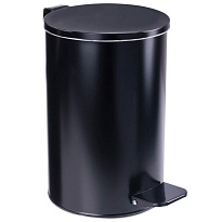 Ведро для мусора с педалью, усиленное, Титан, 10 л, черное, оцинкованная сталь в Ангарске