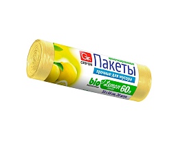 Мешки для мусора 60 л, ароматизированные, Лимон, желтые, в рулоне 20 шт., ПНД, 9 мкм, 650х550 мм, GRIFON Aroma, 101-023 Li в Ангарске