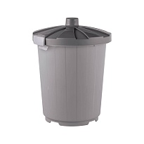 Мусорный бак с крышкой на колесах 105 л серый 105 серый в Ангарске Мусорный бак с крышкой на колесах 105 л серый 105 серый в Ангарске