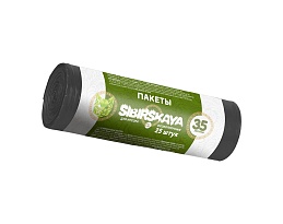 Мешки для мусора 30 л, черные, в рулоне 25 шт., ПНД, 7 мкм, 580х480 мм, SIBIRSKAYA, 101-003 S в Ангарске