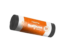 Мешки для мусора 20 л, черные, в рулоне 25 шт., ПНД, 6 мкм, 420х450 мм, SIBIRSKAYA, 101-001 S в Ангарске