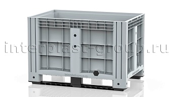 Контейнер iBox сплошной на полозьях с пробкой 2 дюйма серый в Ангарске
