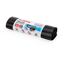 Мешки для мусора 120 л, черные, в рулоне 10 шт., ПНД, 14 мкм, 1100х700 мм, LAIMA, 601385 в Ангарске