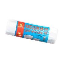 Мешки для мусора 120 л, белые, рулон 10 шт., ПНД, 12 мкм, 1100х690 мм, Эконом, МЭ2622 (МНЭ 120-10б) в Ангарске