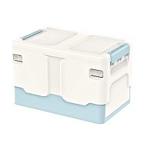 Ящик пластиковый складной белый, дно голубое, 370х240х240 мм в Ангарске