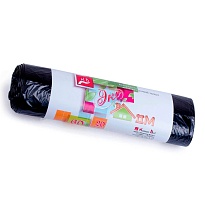 Мешки для мусора 60 л, черные, в рулоне 20 шт., ПНД, 7 мкм, 700х600 мм, Концепция Быта ЭкоДом, 601349 в Ангарске