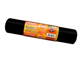 Мешки для мусора 180 л, ароматизированные, черные, в рулоне 10 шт., ПВД, 80 мкм, 1100х930 мм, EXPORT, exp18010142 в Ангарске