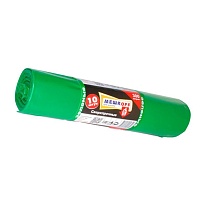 Мешки для мусора 300 л, зеленые, в рулоне 10 шт., ПВД 65 мкм, 1400х1000 мм, МЕШКОFF, 4922 в Ангарске