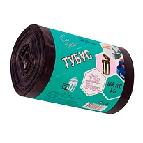 Мешки для мусора 12 л, черные, в рулоне 30 шт., ПНД, 6 мкм, 550х320 мм, Концепция Быта Tubus, 604936 в Ангарске
