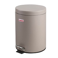 Ведро-контейнер для мусора (урна) с педалью LAIMA Classic, 5 л, серое, матовое, металл, со съемным внутренним ведром в Ангарске