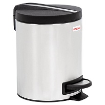 Ведро-контейнер для мусора (урна) с педалью LAIMA Modern, 5 л, матовое, нержавеющая сталь в Ангарске
